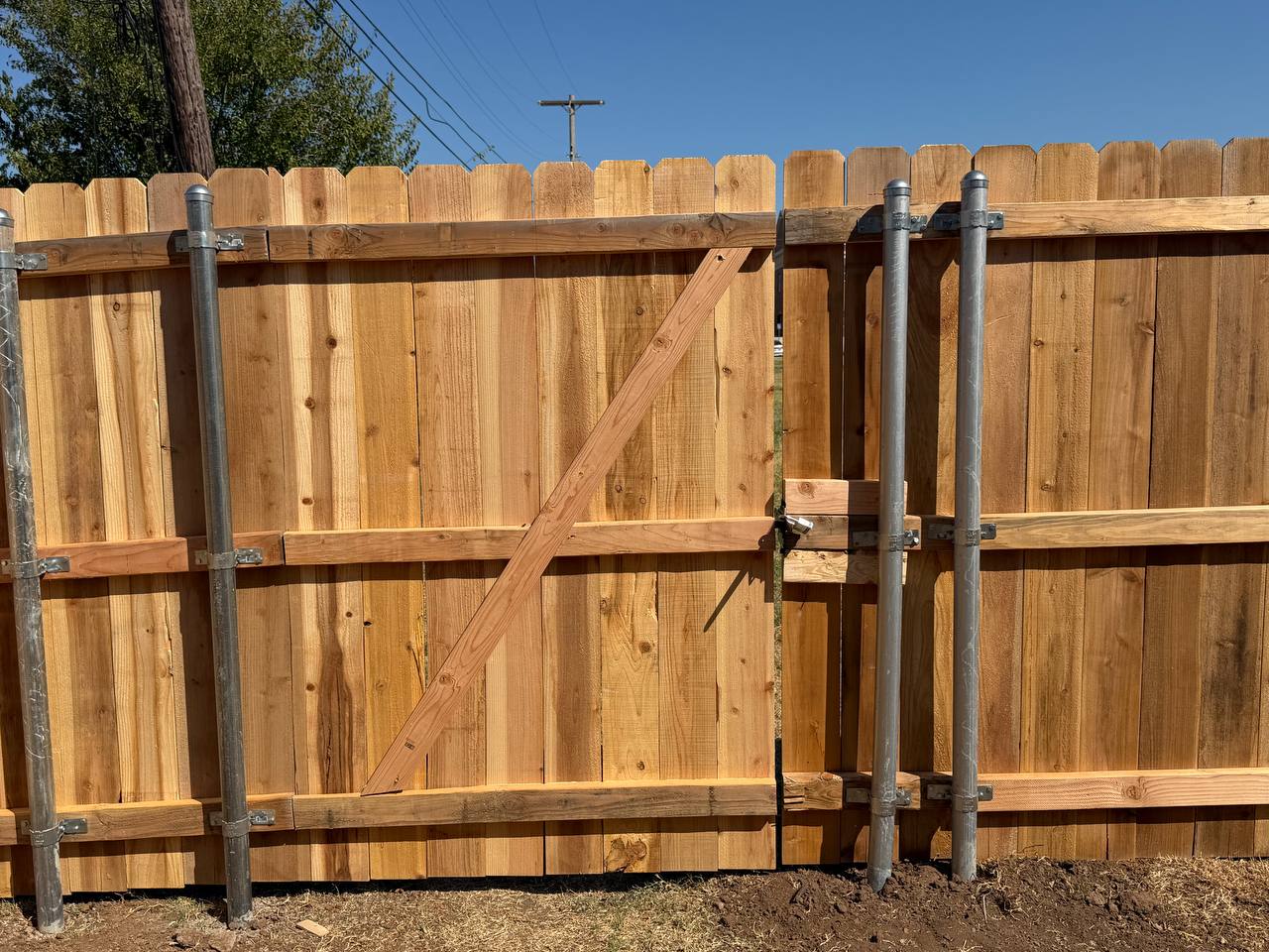 Braced gate frame built for long-term sag resistance