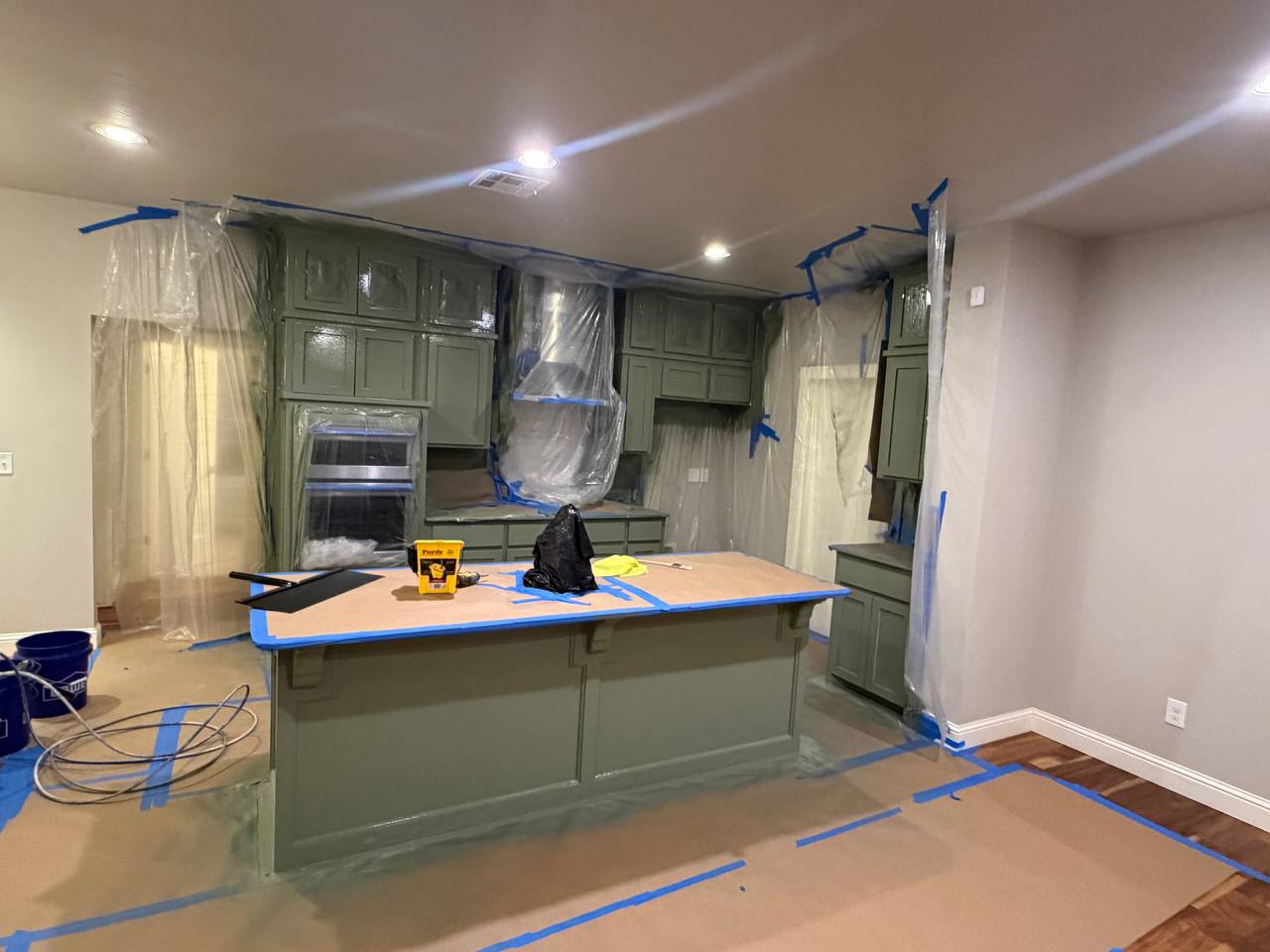 First coat going on the uppers